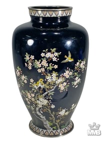 Japanese Cloisonne Hayashi Kodenji Style Vase