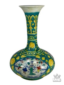 Chinese Erotic Hand Painted Porcelain Vase SIGNED
