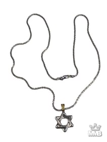 David Yurman 925 Silver 18K Gold Jewish Necklace