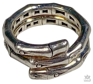 John Hardy 925 Sterling Silver Bamboo Ring