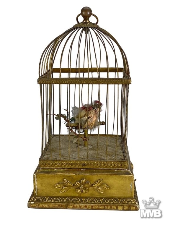 Antique French Automation Bird Cage Music Box (1 of 8)
