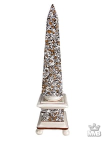 Italian Porcelain Granite Style Obelisk 21" TALL