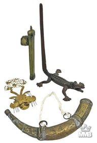 Four Vintage Brass & Bronze Decorative Objects