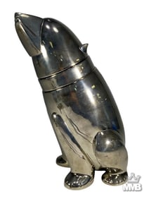 Contemporary Polar Bear Chrome Cocktail Shaker