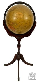Early 20th C. Phillips 18" Terrestrial Globe Model