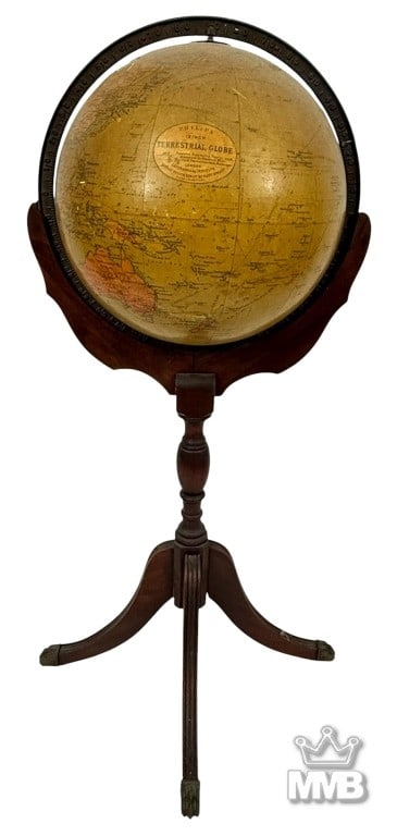Early 20th C. Phillips 18" Terrestrial Globe Model (1 of 13)