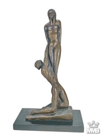 Modern Nude Abstract Bronze Sculpture SIGNED