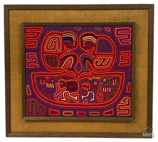 Vintage Framed (Guna) Kuna Mola Textile Art
