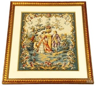 20th C. European Framed Tapestry Textile Wall Art