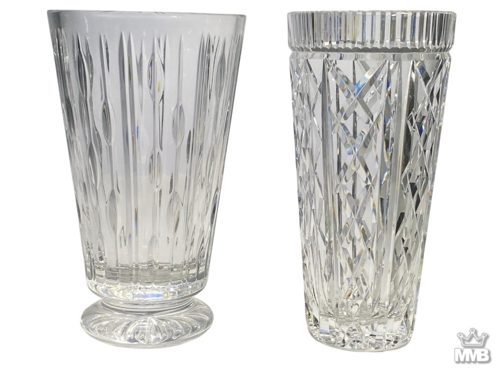 Waterford Clear Irish Cut Crystal Vases 2pc LOT (1 of 9)