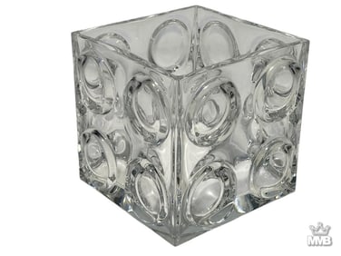 Baccarat French Square Geometric Crystal Vase
