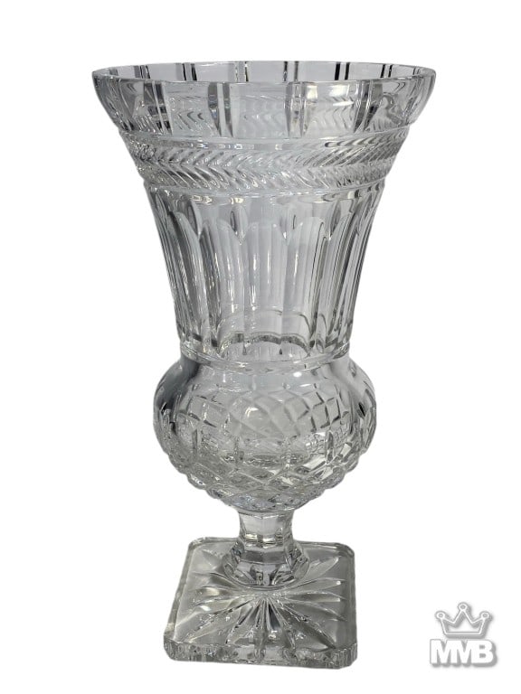 Bombay Large Crystal Urn Vase SIGNED (1 of 5)