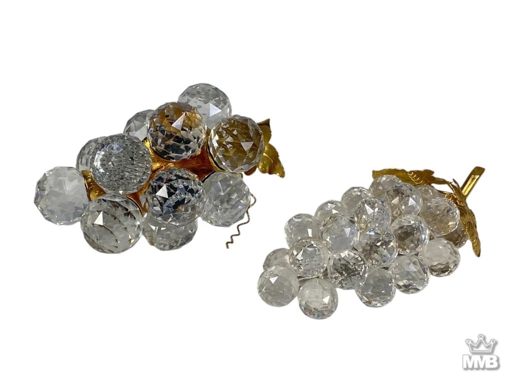 Swarovski Crystal Gilt Metal Grapes 2pc LOT (1 of 7)