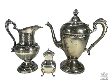 Meriden & Others English Silverplate Svc 3pc LOT