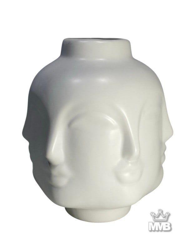 Modern Ceramic Vase w Faces Piero Fornasetti Style (1 of 4)