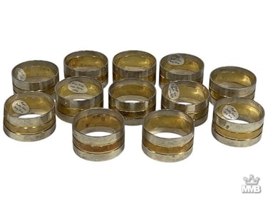 Regal Gilt Silverplated Napkin Rings 12pc SET
