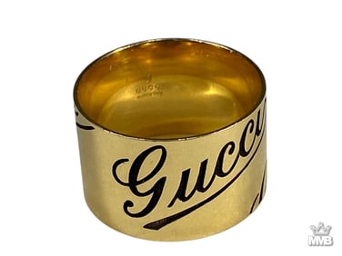 Vintage Gucci 18k Yellow Gold Designer Cigar Band