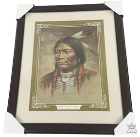 Bill Hampton Lone Hawk American Portrait Print