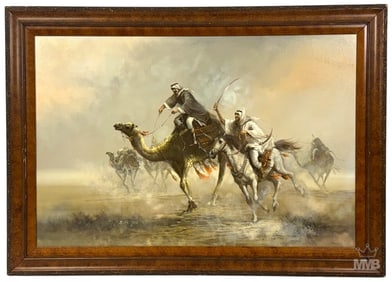 Sung Jee Riders on Horseback & Camels Oil Painting