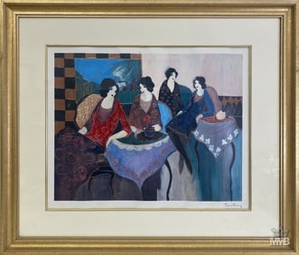 Itzchak Tarkay 'Two by Two' Framed Print on Paper