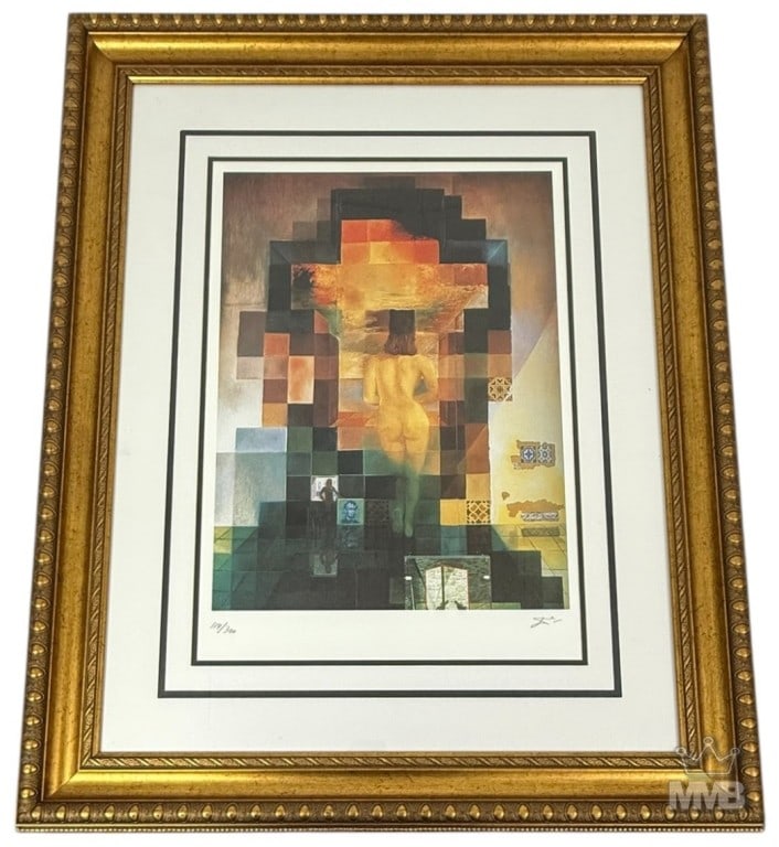 Lincoln Vision Giclee on Paper after Salvador Dali: Limited edition giclee print on paper executed after Salvador Dali's (Spanish/French, 1904 - 1989) 1976 painting Gala Contemplating the Mediterranean Sea which at Twenty Meters Becomes the Portrait of