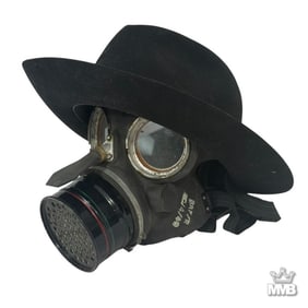 Mid-20th Century Gas Mask & Habig Wien Fedora Hat