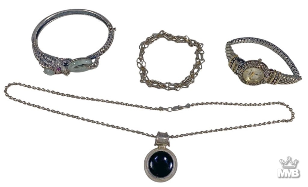 Vanderbilt Watch & Sterling Silver Jewelry 4pc LOT (1 of 10)