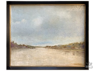 Antique European Landscape Oil Painting SIGNED