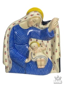 Lenci Italian Madonna & Child Ceramic Wall Plaque