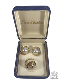 Estate 14k Gold & Freshwater Pearl Jewelry 3pc SET