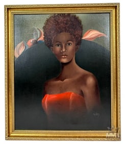 Portrait Oil Painting on Canvas Signed Carlos 24"