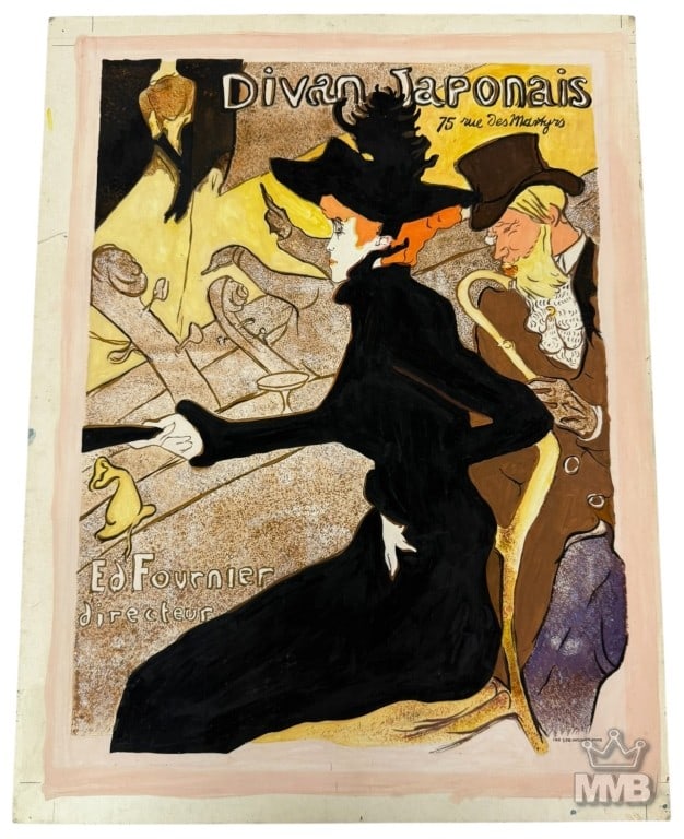 Le Divan Japonais Painting after Toulouse-Lautrec (1 of 6)