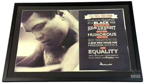 Mohammad Ali Framed Inspirational Quote Poster