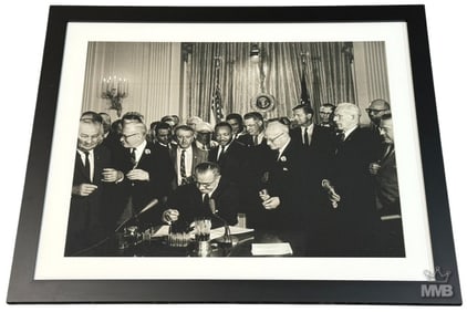 US Presidential Signing Ceremony B&W Photo Print