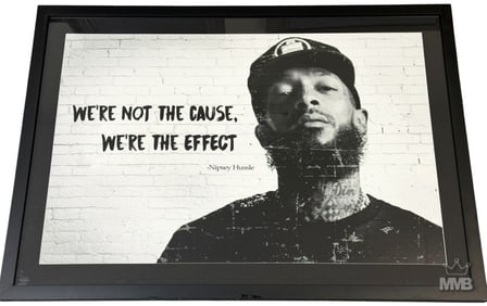 Nipsey Hussle Inspirational Framed Quote Print