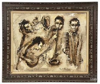 Roy M Steinberg Jazz Musicians Oil Painting SIGNED