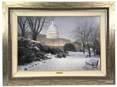 Rod Chase 'Evening on the Hill' Giclee on Canvas