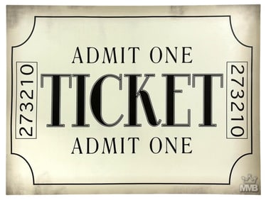 Z Gallery Admit One Ticket Canvas Print 30" x 40"