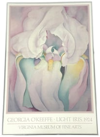 Georgia OKeeffe Light Iris 1924 Exhibition Poster