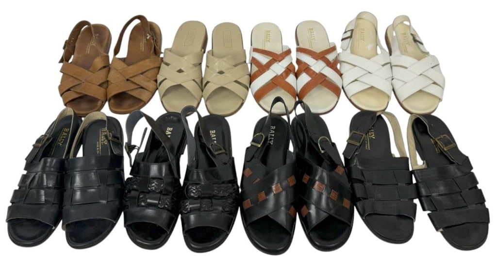 Bally Men's Leather Sandals 10 Pair LOT Size 10 (1 of 11)