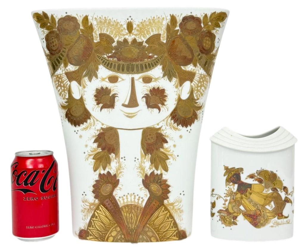 Bjorn Wiinblad Rosenthal Porcelain Vases 2pc LOT (1 of 5)