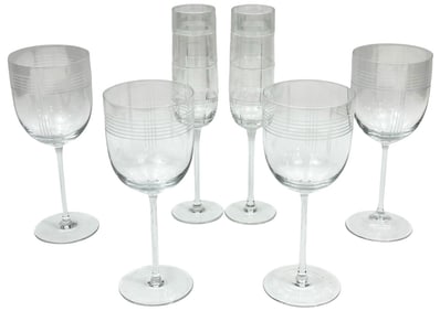 Ralph Lauren Crystal Wine & Champagne Glasses 6pcs