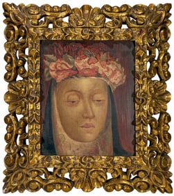 Cuzco School Religious Icon Oil Painting on Canvas
