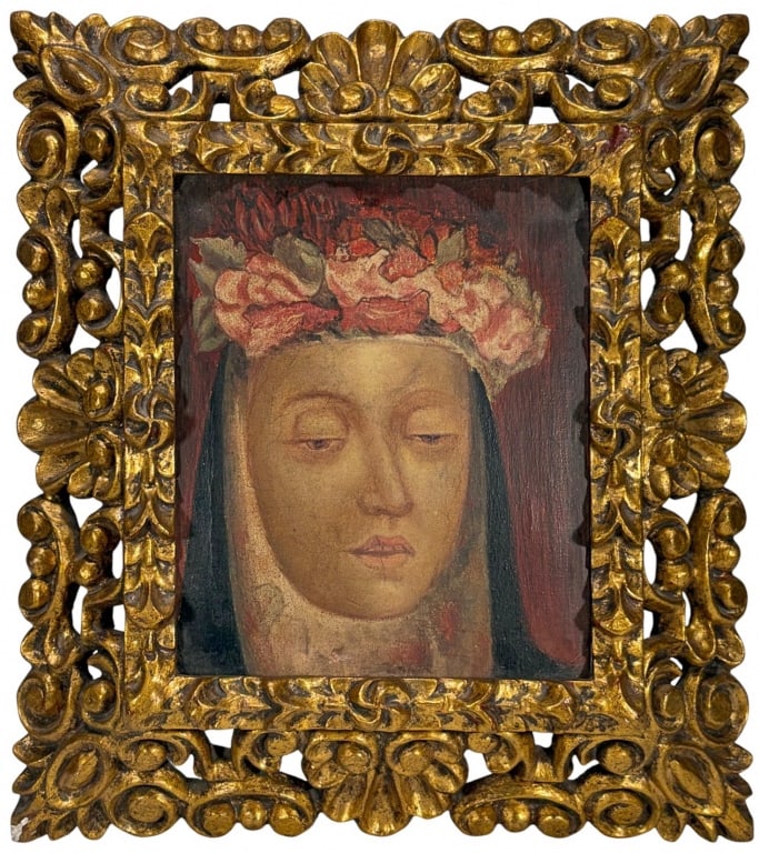 Cuzco School Religious Icon Oil Painting on Canvas (1 of 4)