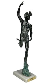 Grand Tour Bronze Sculpture of Mercury Figure