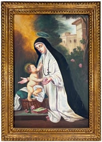 Saint Rose Oil on Canvas after Bartolome Murillo