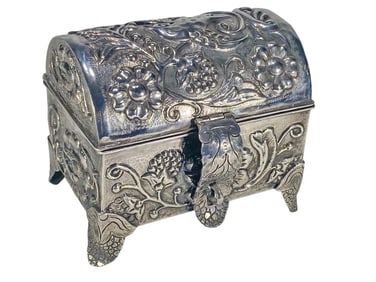 Peruvian Sterling Silver 925 Jewelry Coffer Box