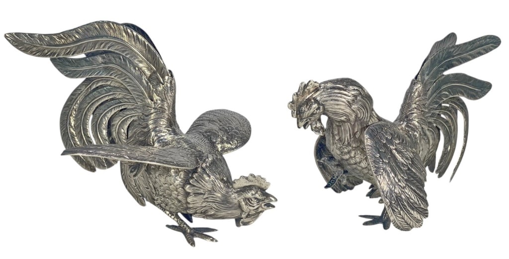 Camusso Peruvian Sterling 925 Roosters 2pc LOT (1 of 7)