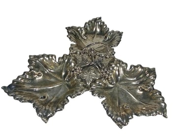 Camusso Peruvian Sterling 925 Leaf Service Tray