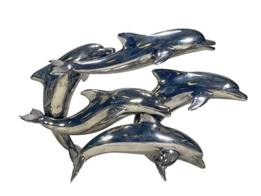 Camusso Peruvian Sterling 925 Dolphins Figurine